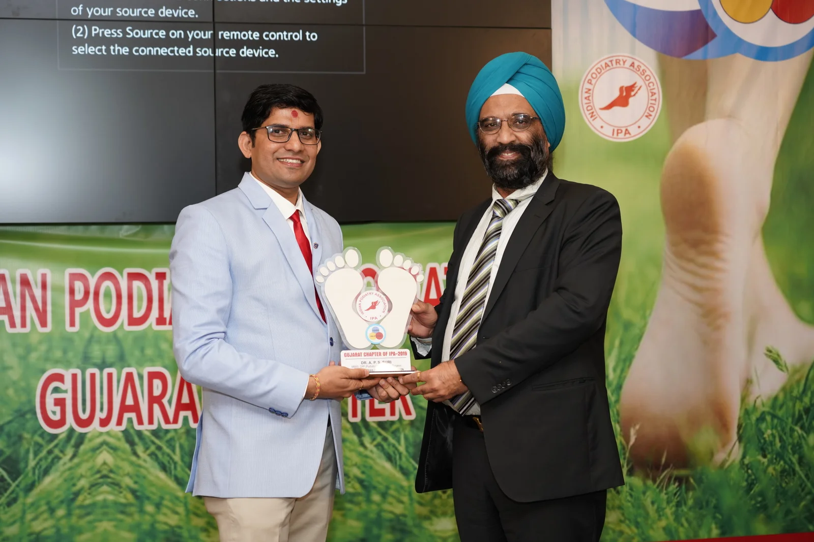 Indian Podiatry Association President Award Surat